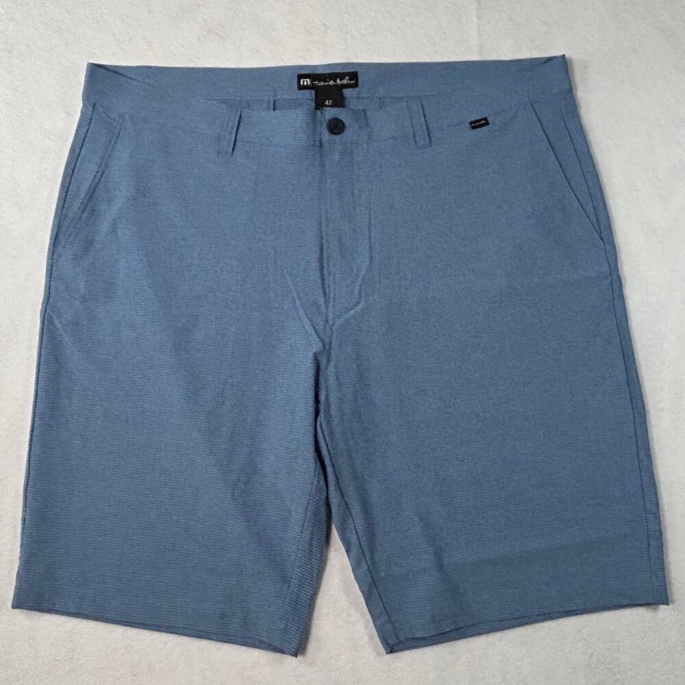Travis Mathew Sand Harbor Prestige Performance Shorts Mens Size 42 Blue Heather